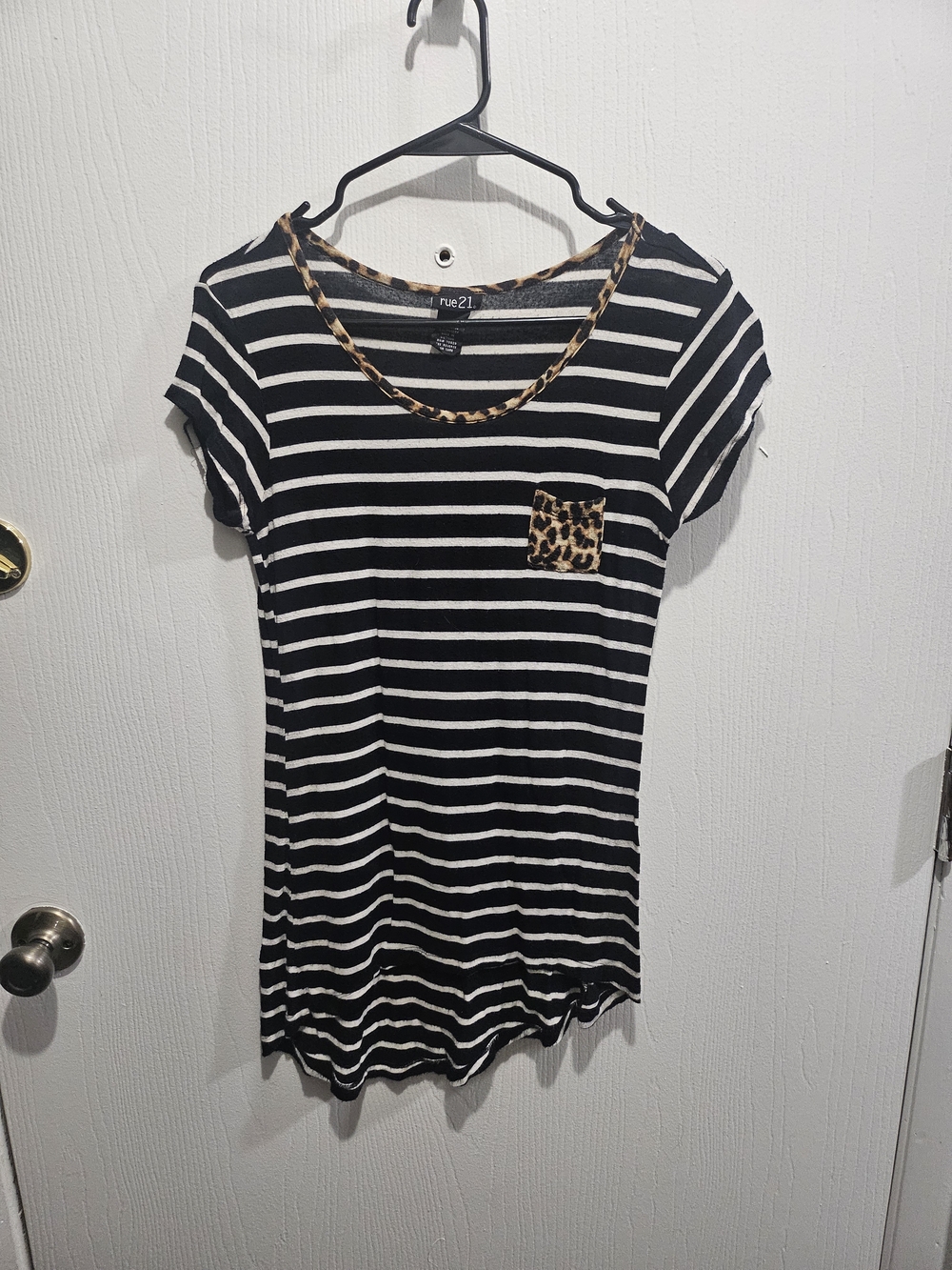 Rue21 Black & White Striped Tee